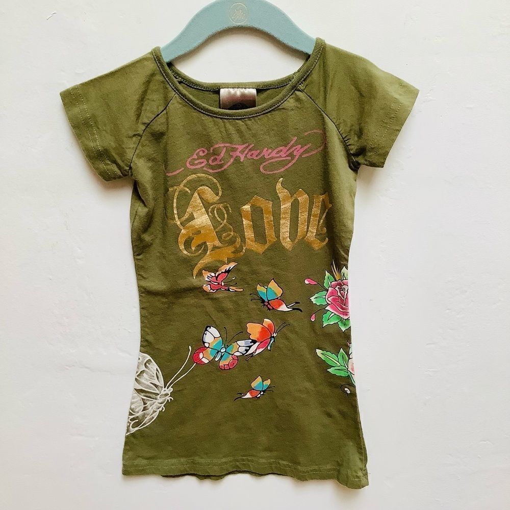 ED HARDY GIRLS COTTON DRESS EUC